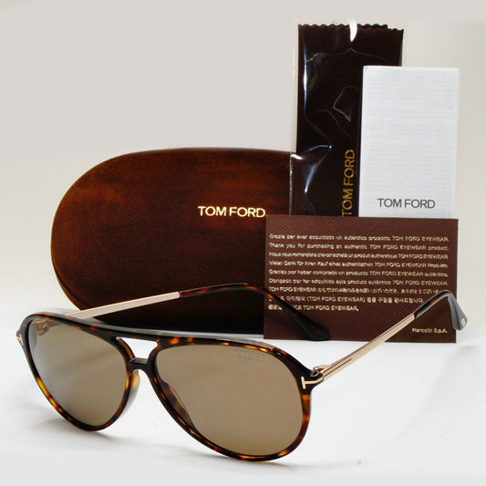 Tom Ford Sunglasses Samson Polarized Brown Gold Tortoiseshell FT0909 TF 909 52H