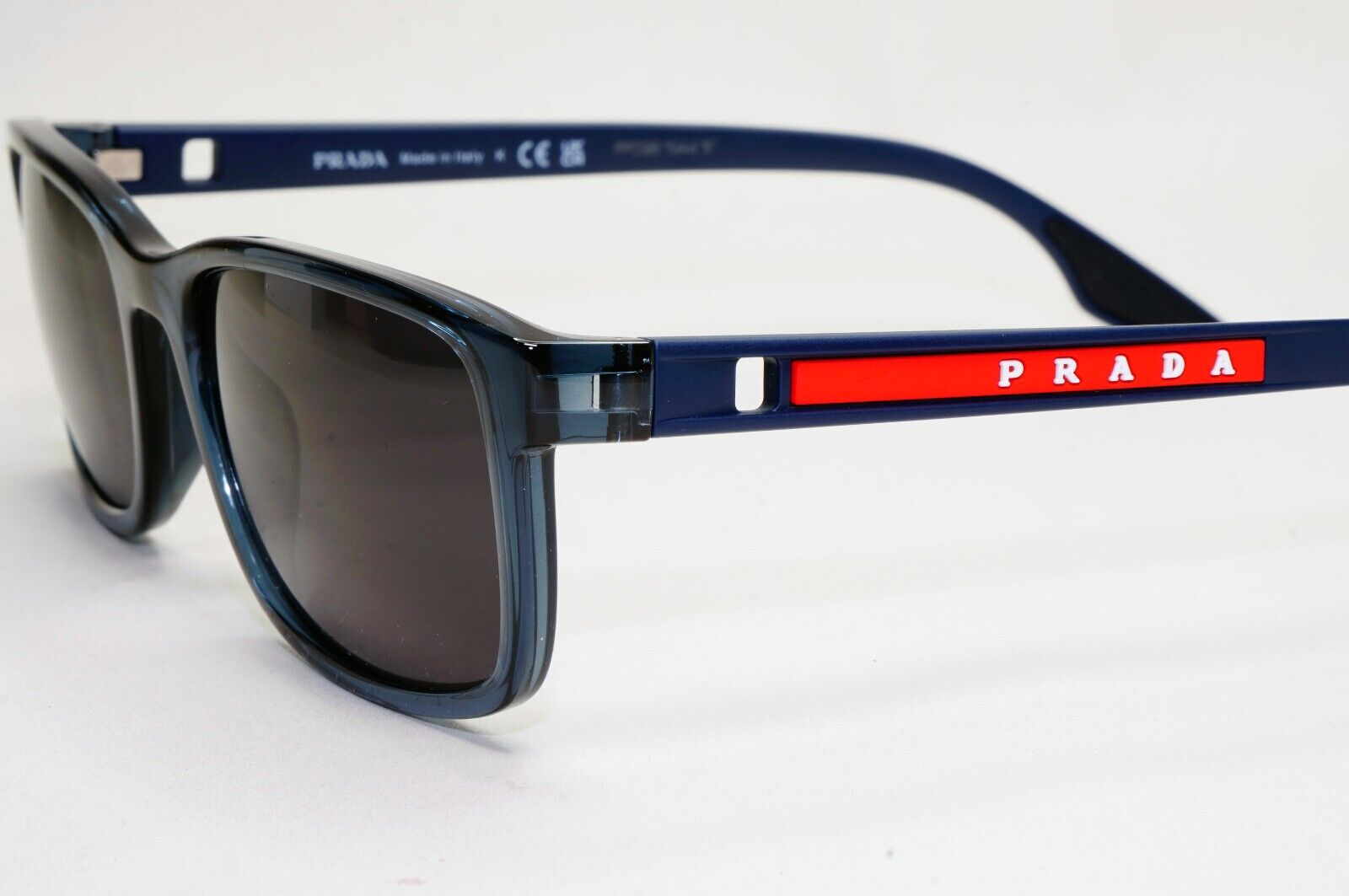 Prada Sunglasses Blue Crystal Black Square PS09OV VPS 09O CZH-1O1 55mm