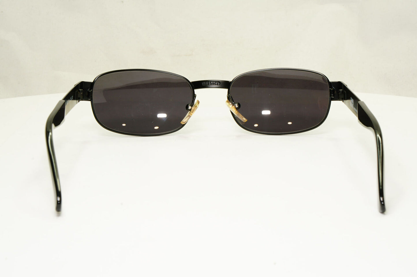 Gianni Versace 1996 Vintage Unisex Black Rectangle Sunglasses MOD S31 COL 028