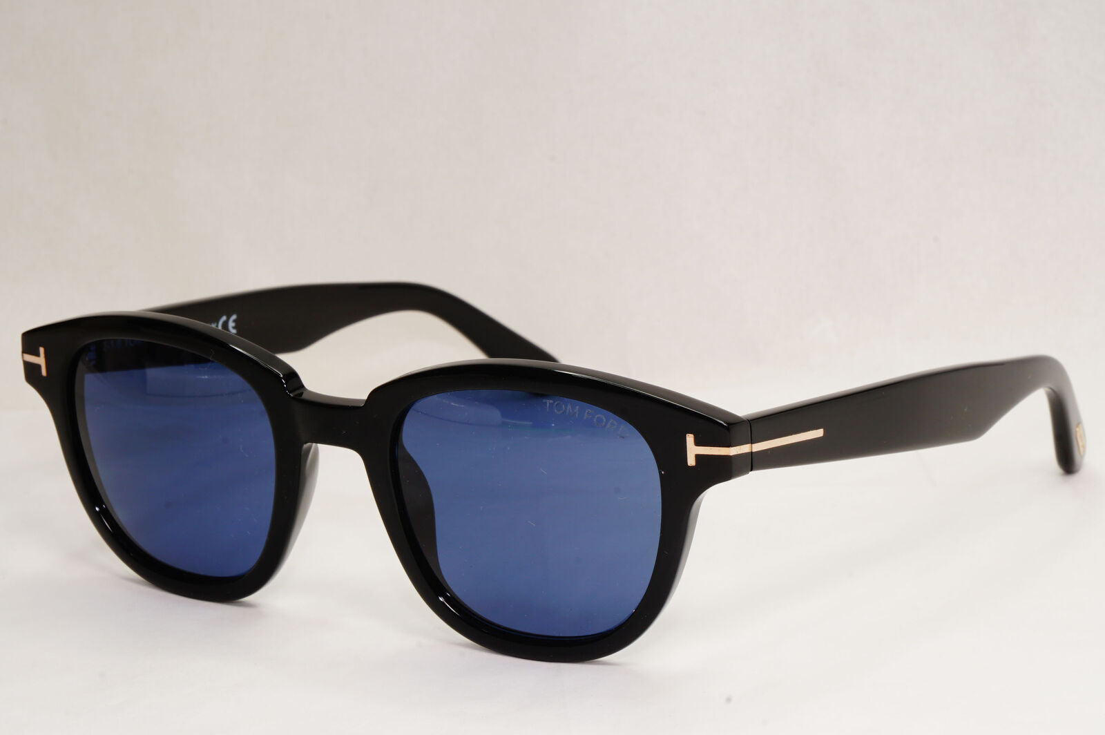 Tom Ford Sunglasses Garett Black Glossy Dark Blue FT0538 TF 538 01V 49mm