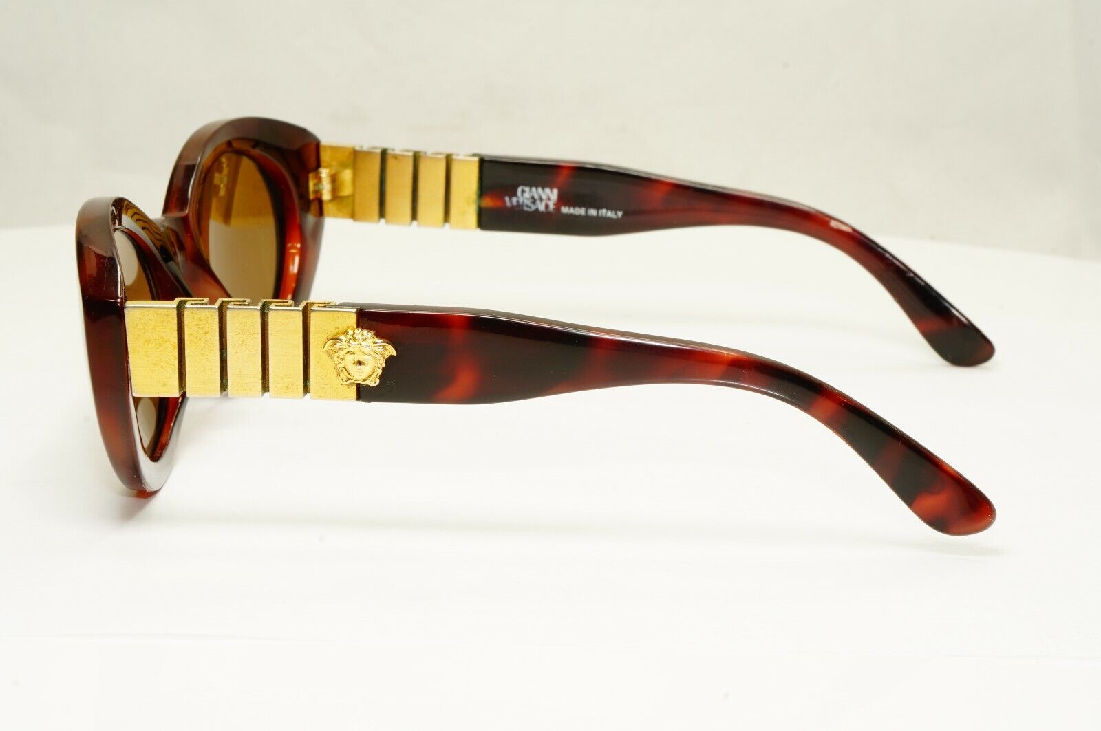 Gianni Versace 1996 Vintage Gold Medusa Sunglasses Biggie MOD 480/B 900 28758