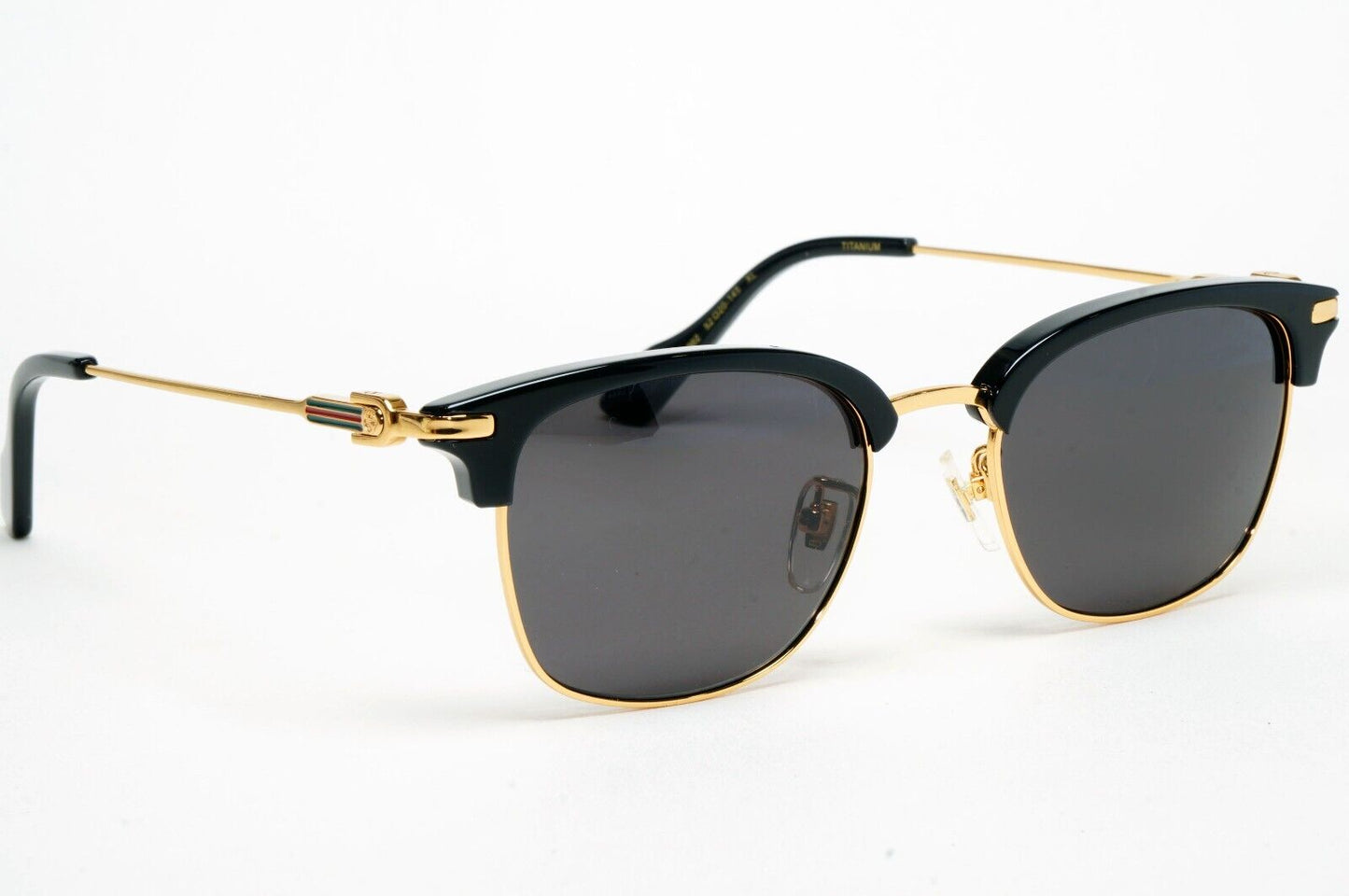 Gucci Sunglasses Titanium Japan Gold Black Square Metal GG1606OK 002 52mm