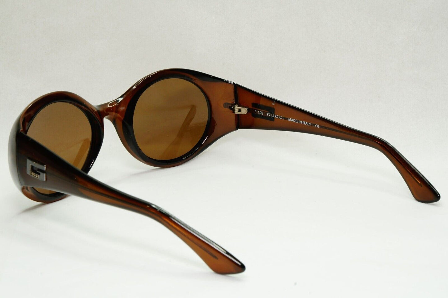 Gucci Sunglasses 1997 Vintage Brown Transparent Oval Retro GG 2434/S 9UE 121223