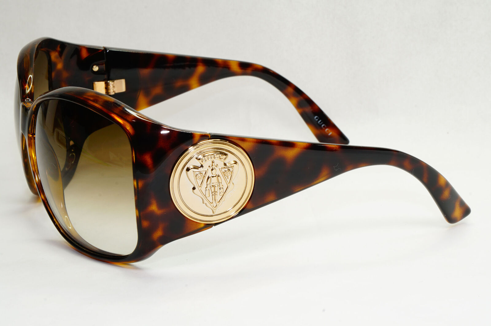 Gucci Sunglasses 2008 Vintage Brown Gold Oversized Large GG 3027/S V08DB 070224