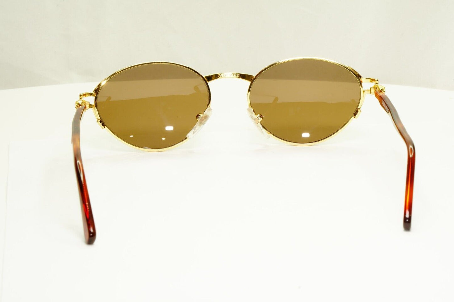 Gianni Versace 1995 Vintage Sunglasses Gold Medusa Brown MOD G23 COL 14L A