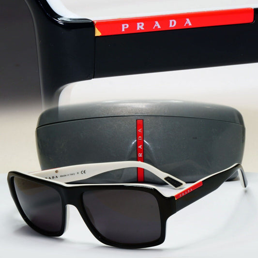 Prada Sunglasses 2009 Vintage Black Square PS05LS SPS 05L AAM-3M1 60mm 171024