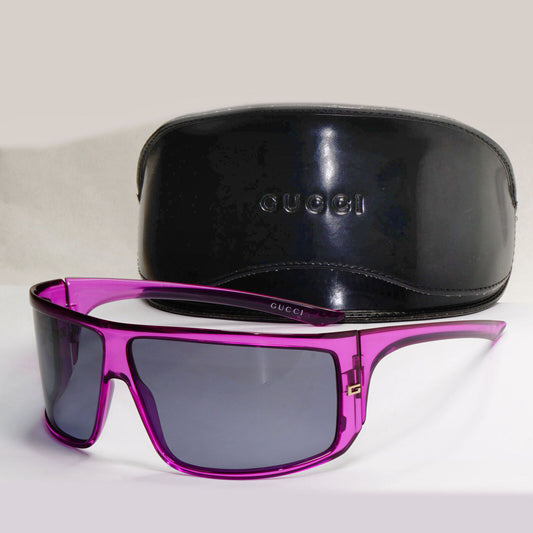 Gucci Sunglasses 2000 Vintage Polarized Violet Wrap Unisex GG 1497/S QA3 130224