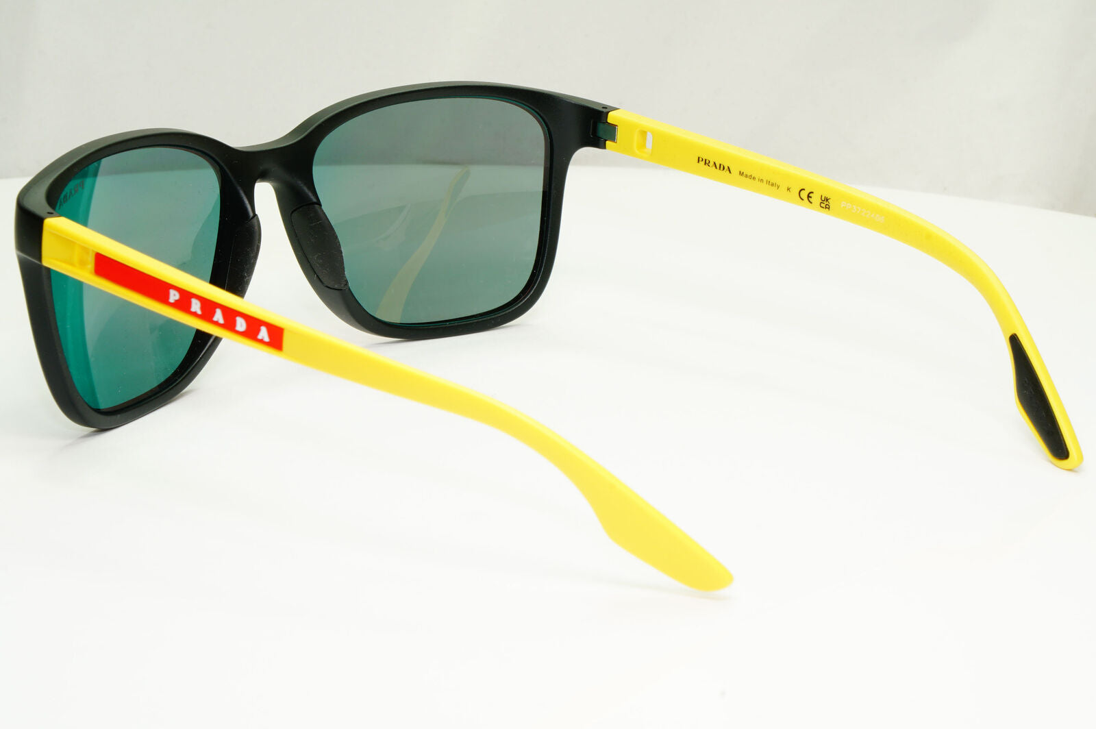 Prada Black Yellow Sunglasses Mirror Chameleon Square PS02WS SPS 02W 08W-08F