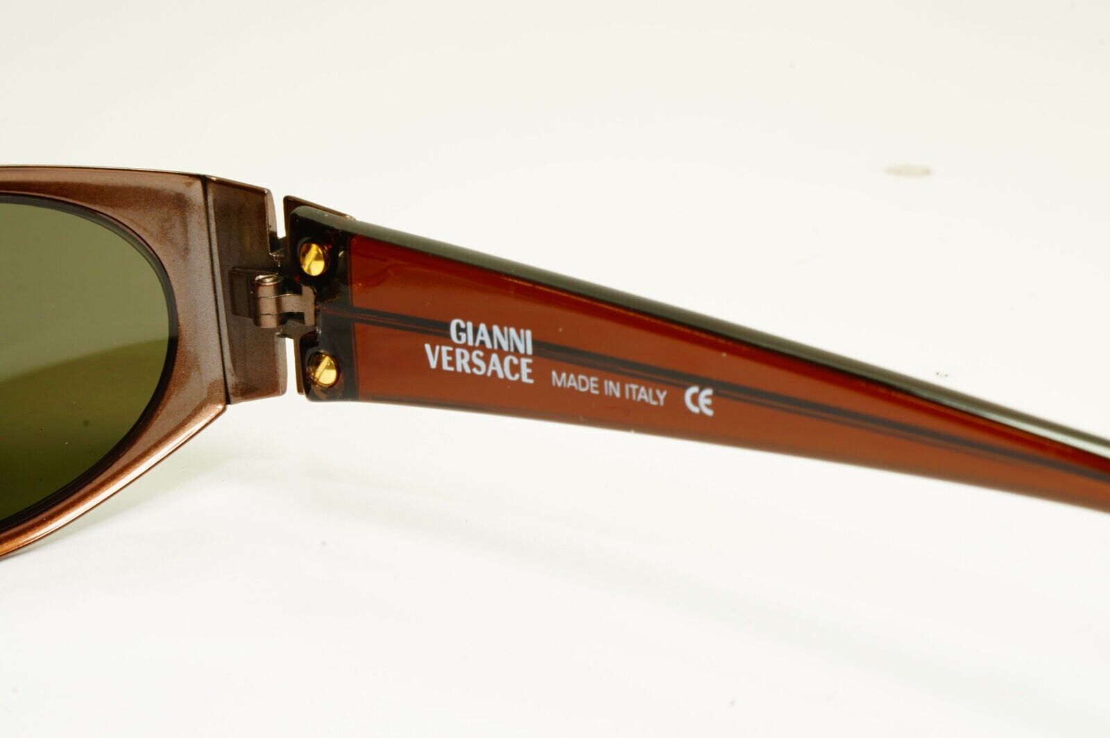 Gianni Versace 1996 Vintage Copper Brown Medusa Sunglasses MOD X30 COL 53M