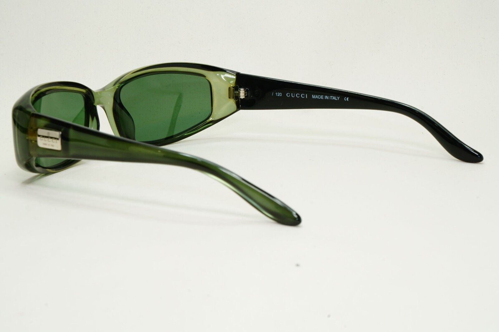 Gucci Sunglasses 1999 Vintage Green Transparent Rectangle GG 2454/S E6K 291024