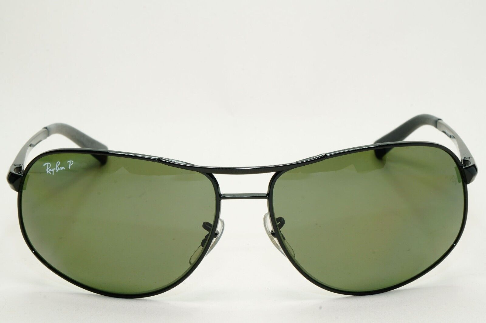 Ray-Ban Sunglasses 2013 Vintage Polarised Black Green Wrap Pilot RB 3387 64mm