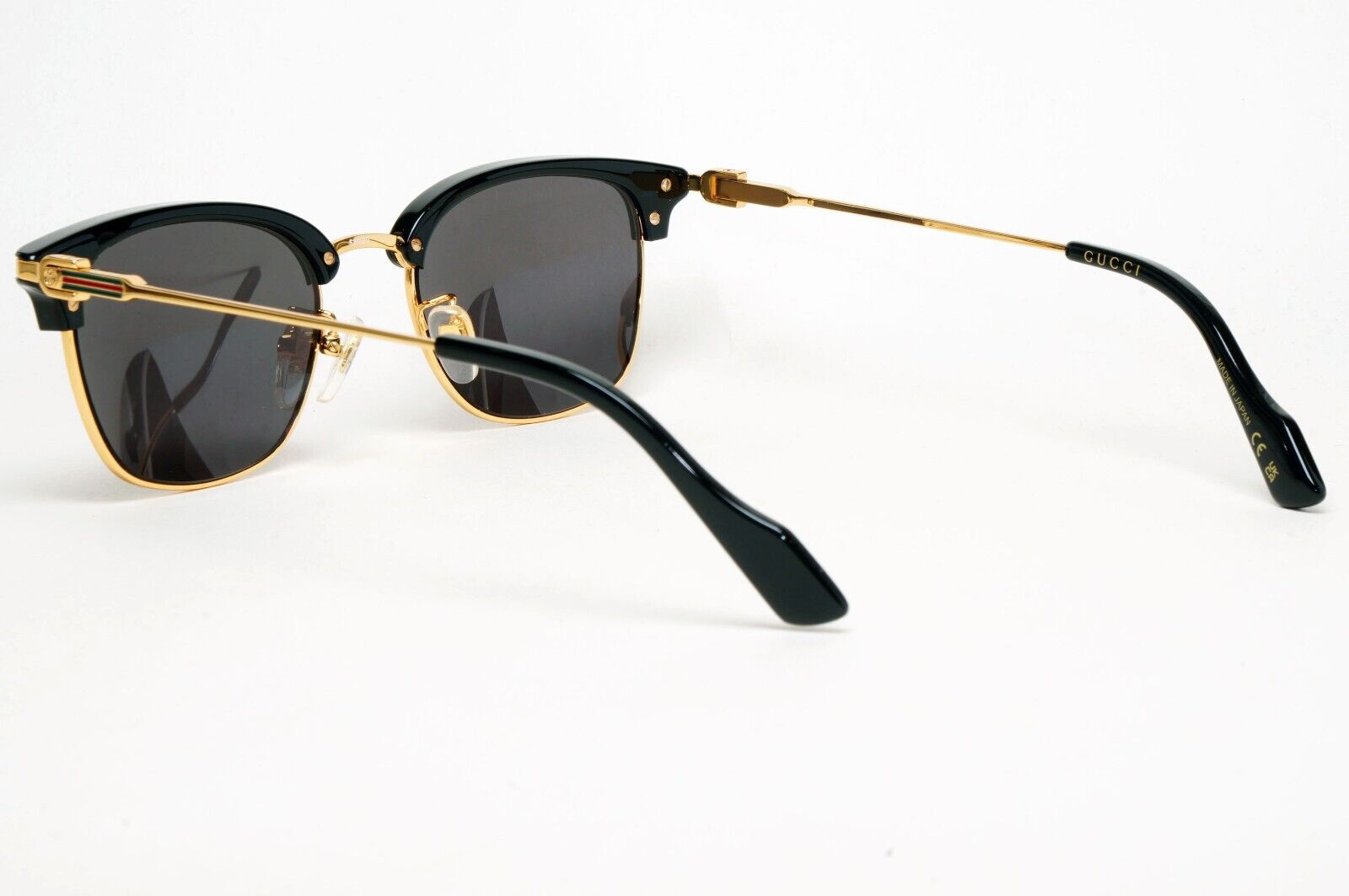 Gucci Sunglasses Titanium Japan Gold Black Square Metal GG1606OK 002 52mm