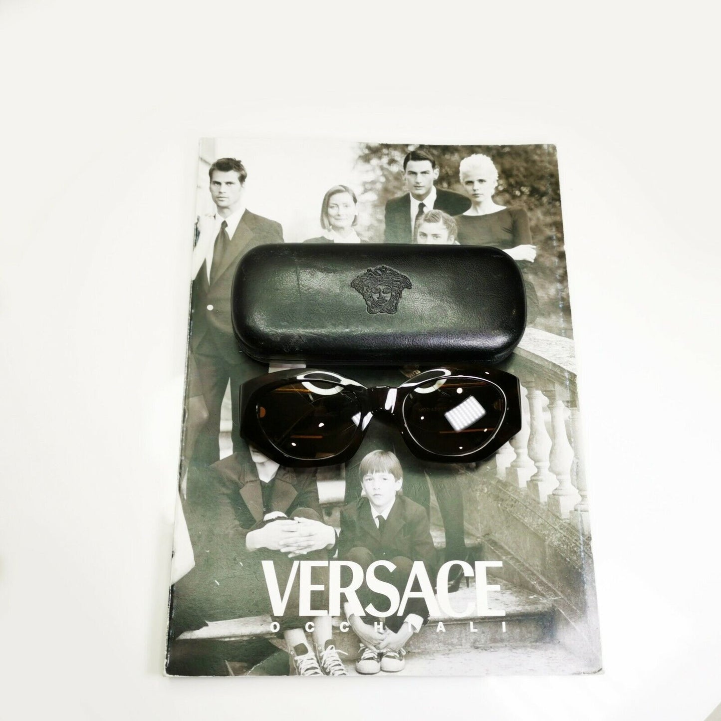 Gianni Versace Vintage 1996 Sunglasses Gold Medusa Brown MOD 420/C COL 900 33981