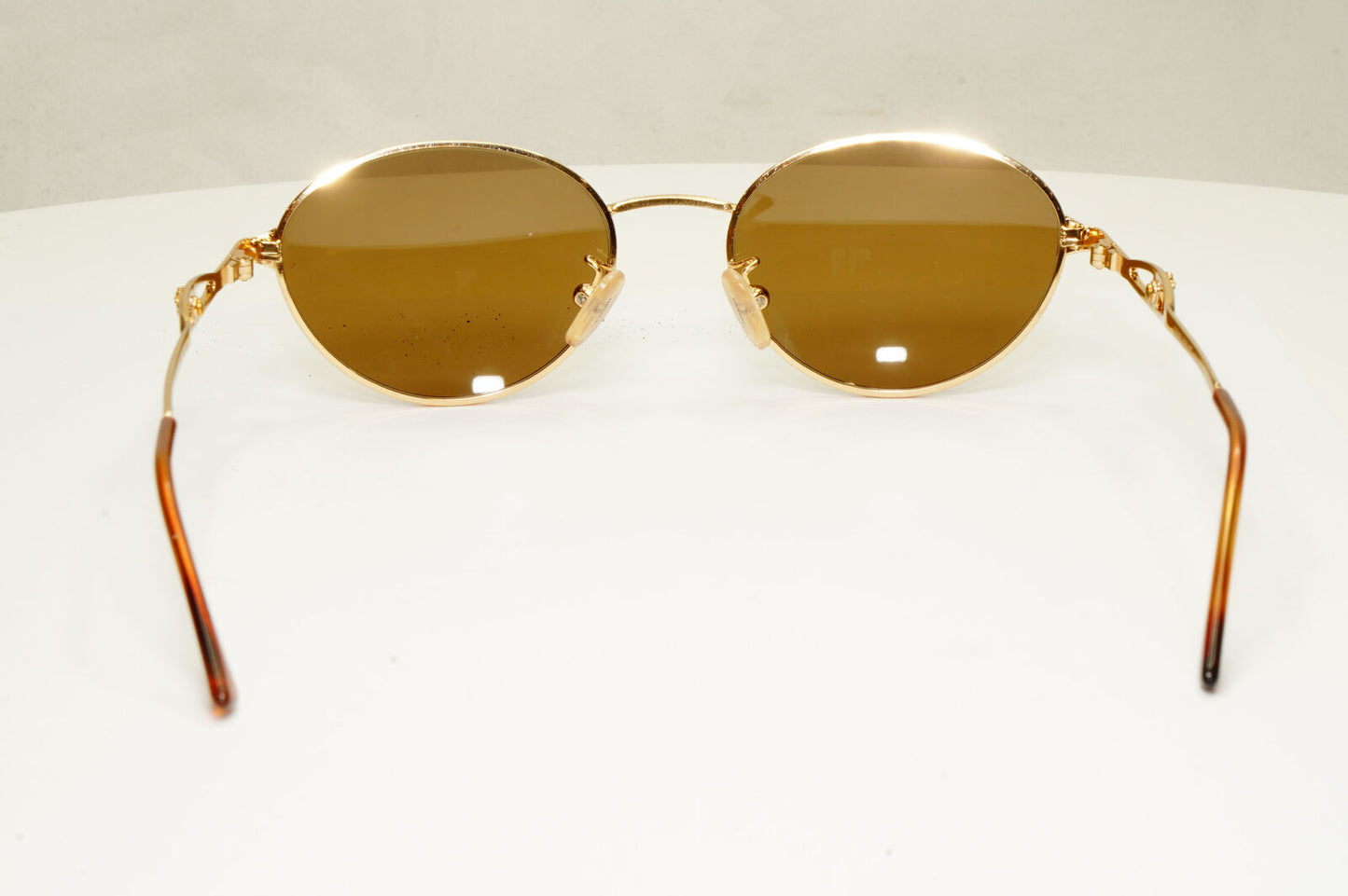 Gianni Versace 1995 Vintage Gold Medusa Brown Metal Sunglasses MOD G84 COL 07M