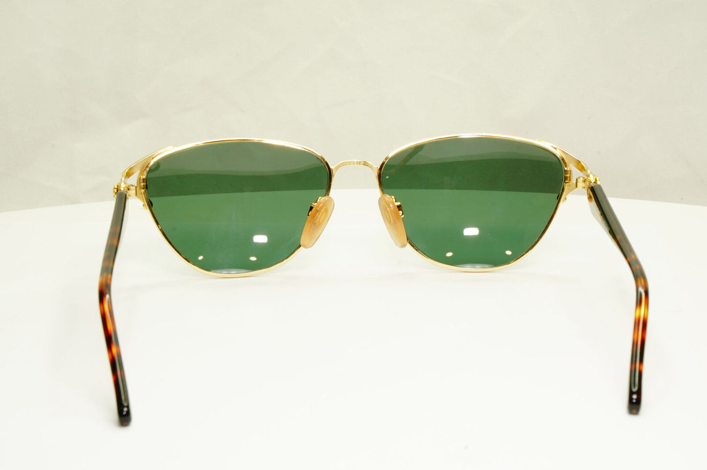 Gianni Versace 1995 Vintage Gold Medusa Green Brown Sunglasses MOD G35 COL 03L B