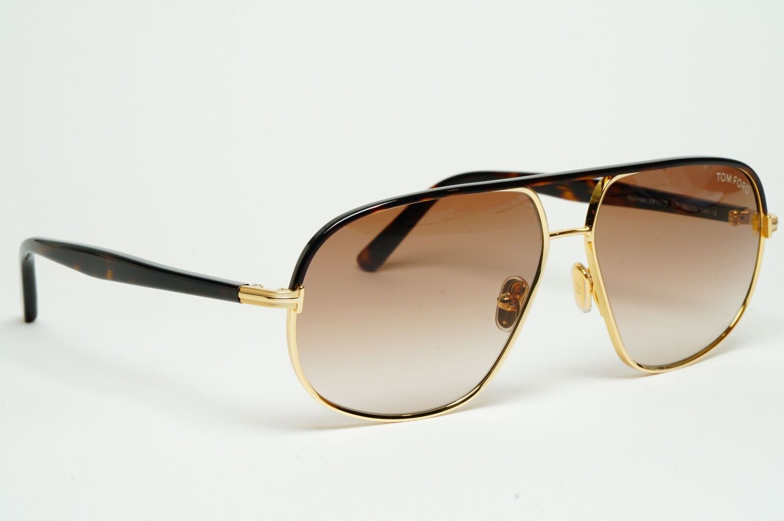 Tom Ford Sunglasses Maxwell Gold Brown Gradient Metal Pilot FT1019 TF 1019 30F