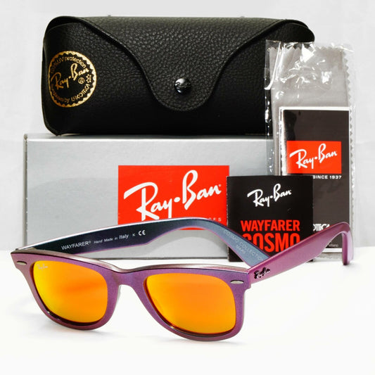 Authentic Ray-Ban Wayfarer Cosmo Mars Mirror Rare Sunglasses RB 2140 6111/69