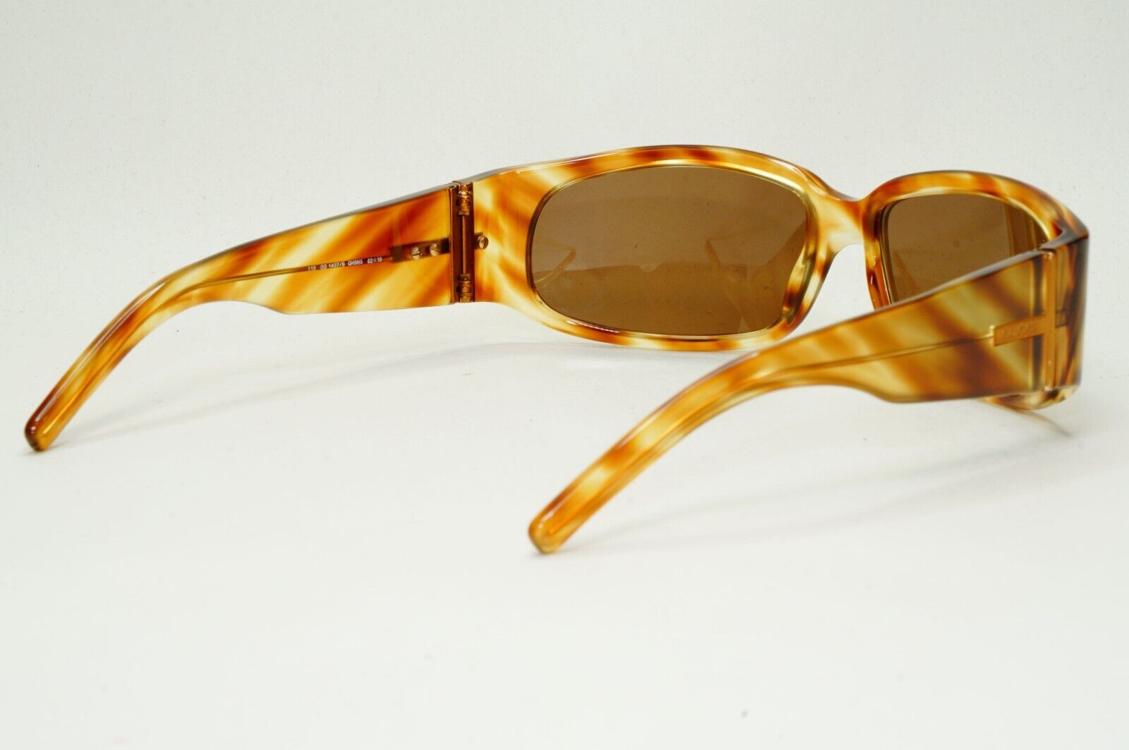 Gucci Sunglasses 1999 Vintage Brown Honey Wrap Retro GG 1437/S GH8N5 011124