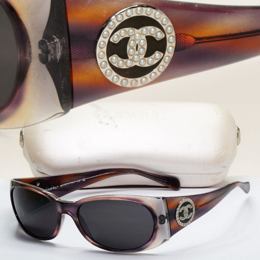 Chanel Sunglasses 2007 Vintage Pearl Brown Black 5082-H c.823/13 301024