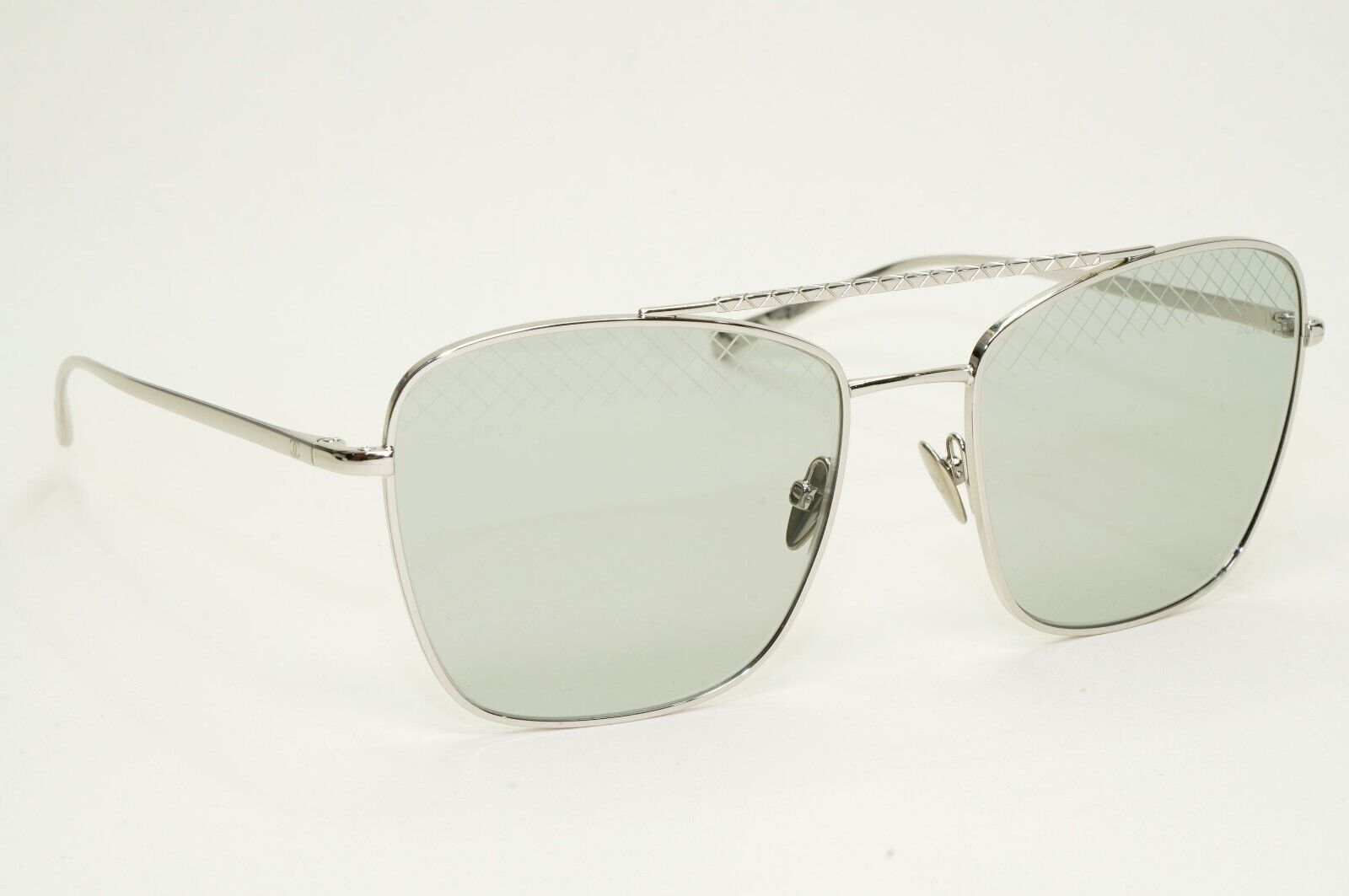 Chanel Sunglasses Silver Light Grey Navigator Metal Pilot 4256 c.124/87 55mm