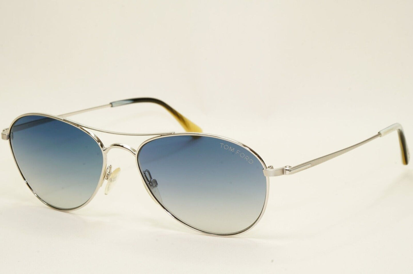 Tom Ford Sunglasses Oliver Blue Silver Metal Pilot Rhodium FT0495 TF 495 18W