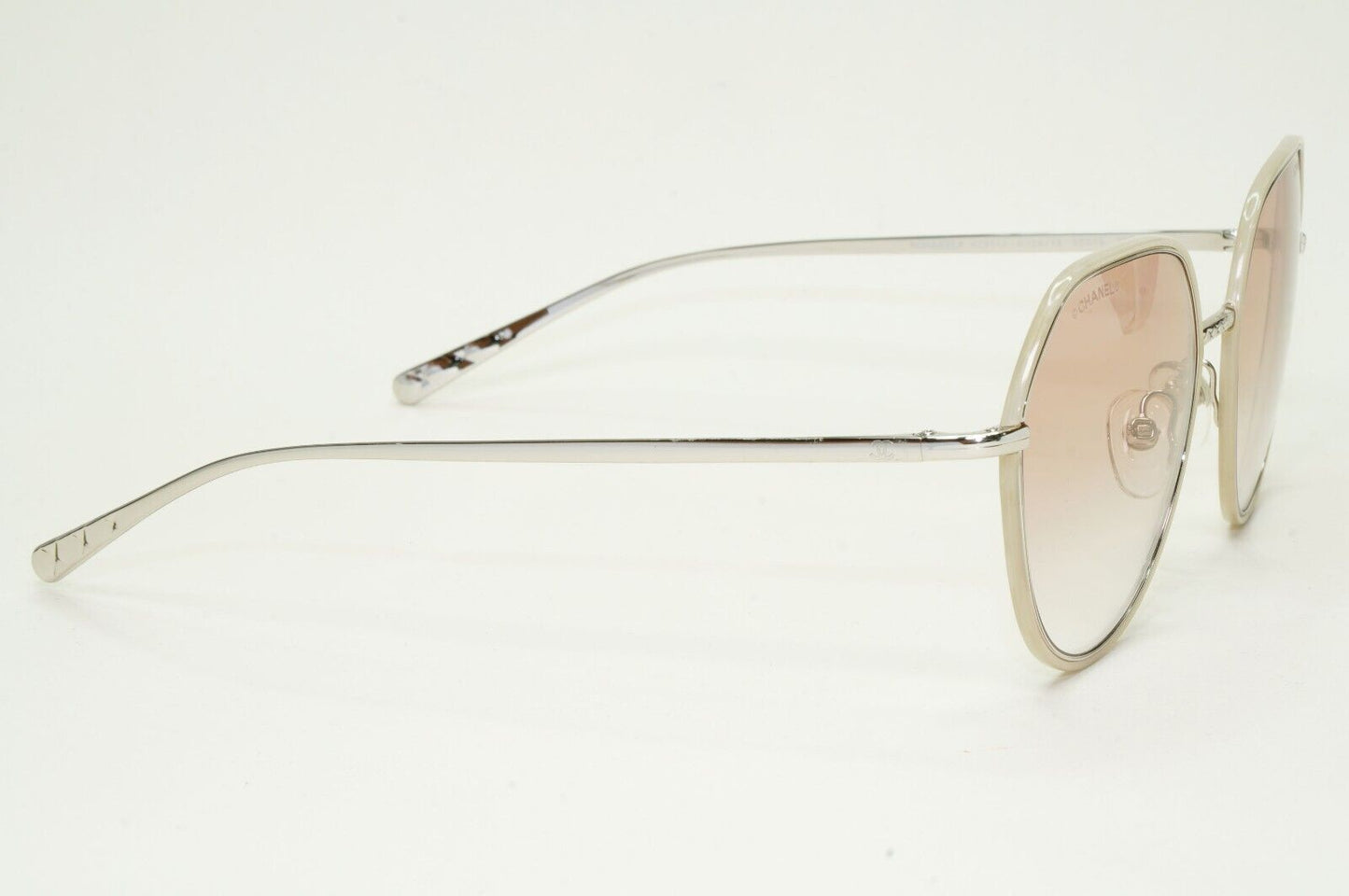 Chanel Sunglasses Silver Brown Gradient Metal Square 4251-J c.124/13 55mm