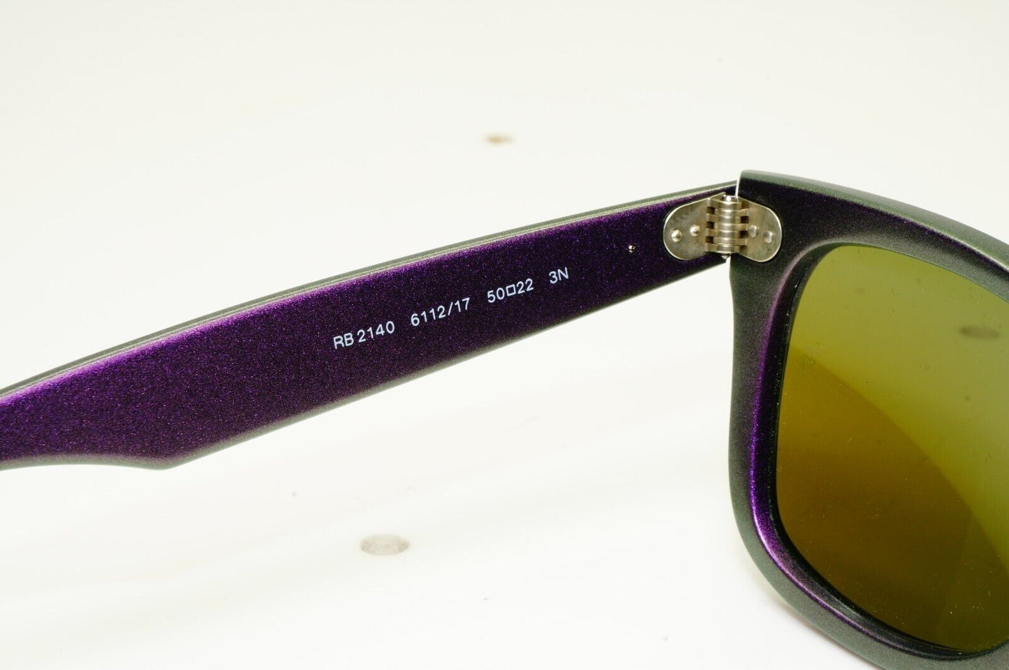 Ray-Ban Sunglasses Wayfarer Cosmo Saturn Purple Blue Mirror RB 2140 6112/17 50mm