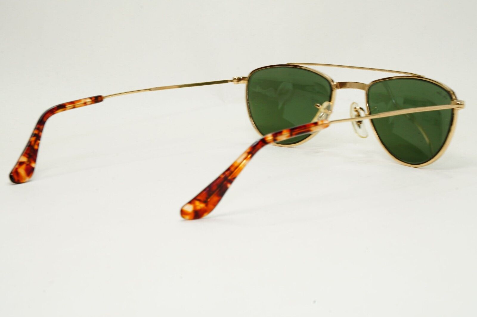 Ray-Ban Sunglasses 1996 Vintage Retro Aviator Gold Green G15 W1758 Arista 021124