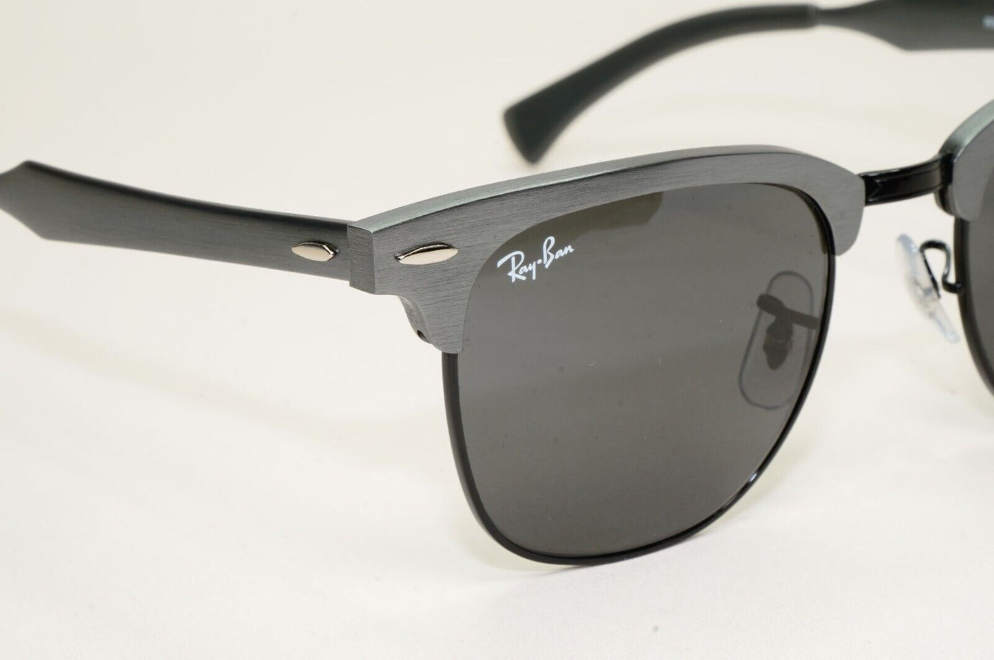 Ray-Ban Sunglasses Clubmaster Aluminum Metal Grey Black RB 3507 9247/B1 51mm