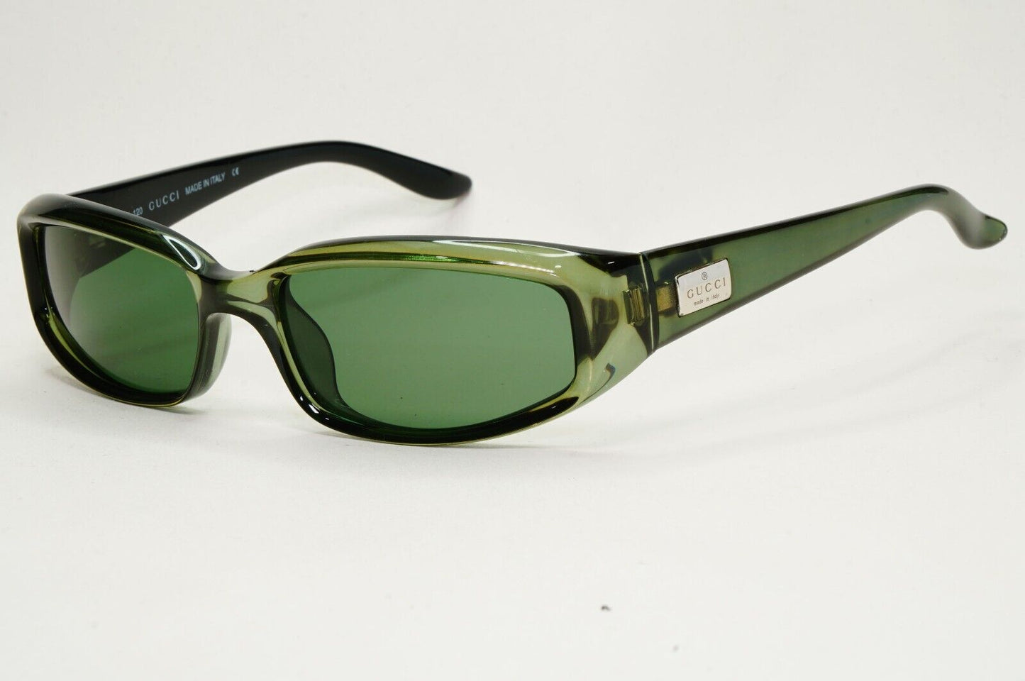 Gucci Sunglasses 1999 Vintage Green Transparent Rectangle GG 2454/S E6K 291024