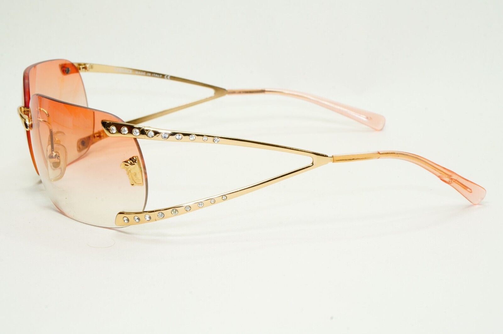 Versace Sunglasses 2004 Vintage Rimless Gold Medusa MOD N86-H N30/536 280924