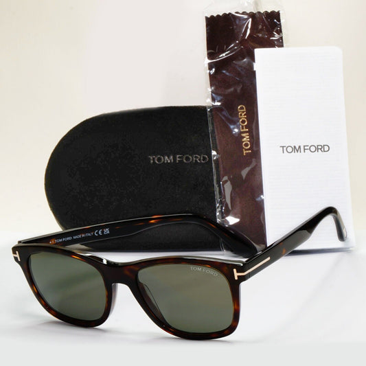 Tom Ford Sunglasses Eric-02 Brown Tortoise Green Square FT0595 TF 595 52N 55mm