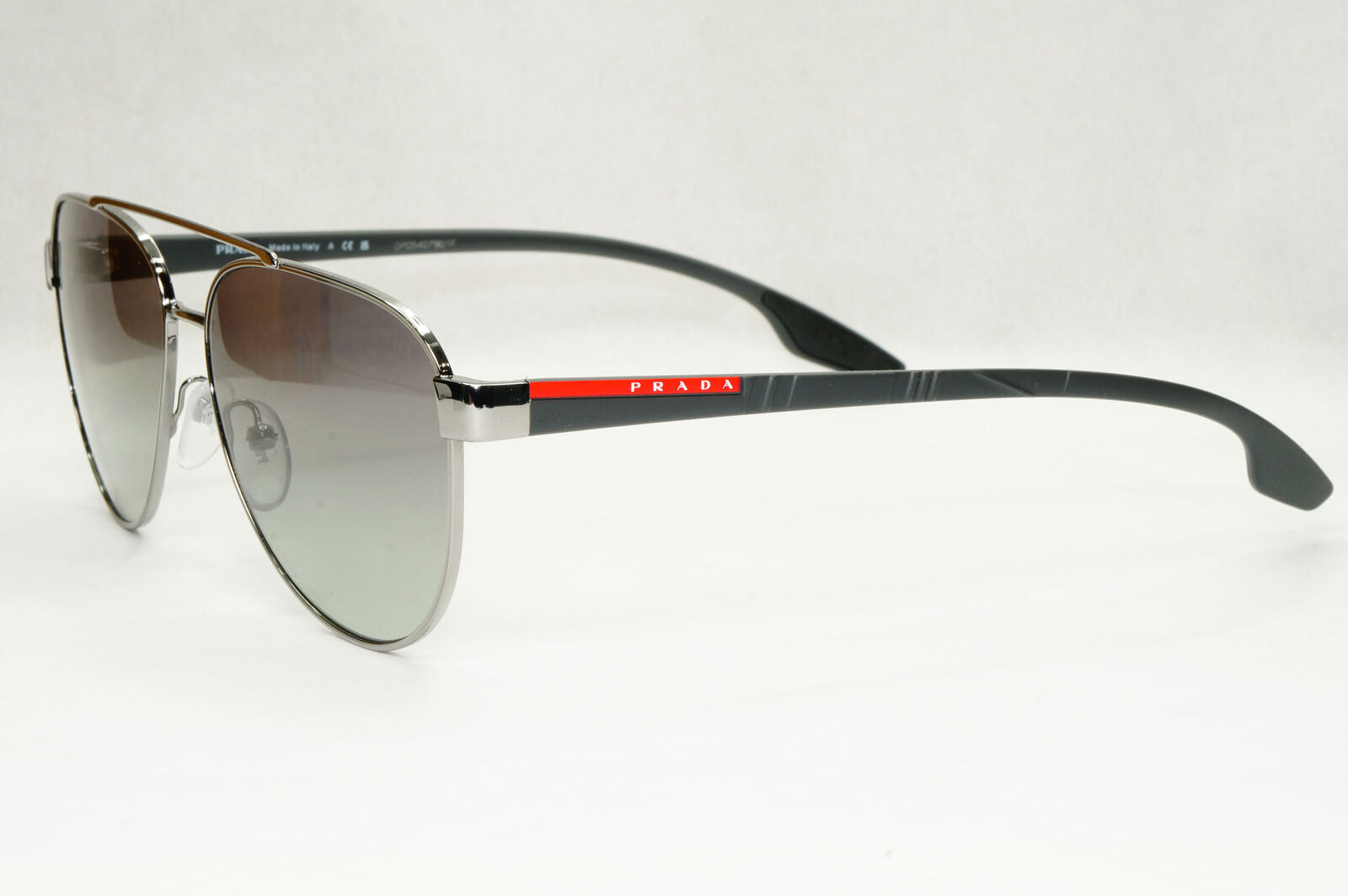 Prada Sunglasses Grey Gunmetal Gradient Metal Pilot PS54TS SPS 54T 5AV-3M1