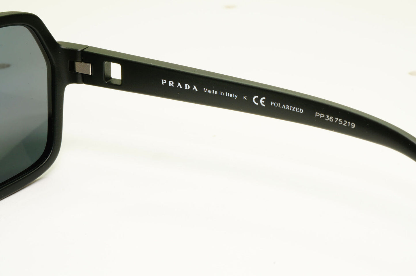 Prada Black Polarised Sunglasses Square Mens Designer SPS 01X PS01XS DG0-02G