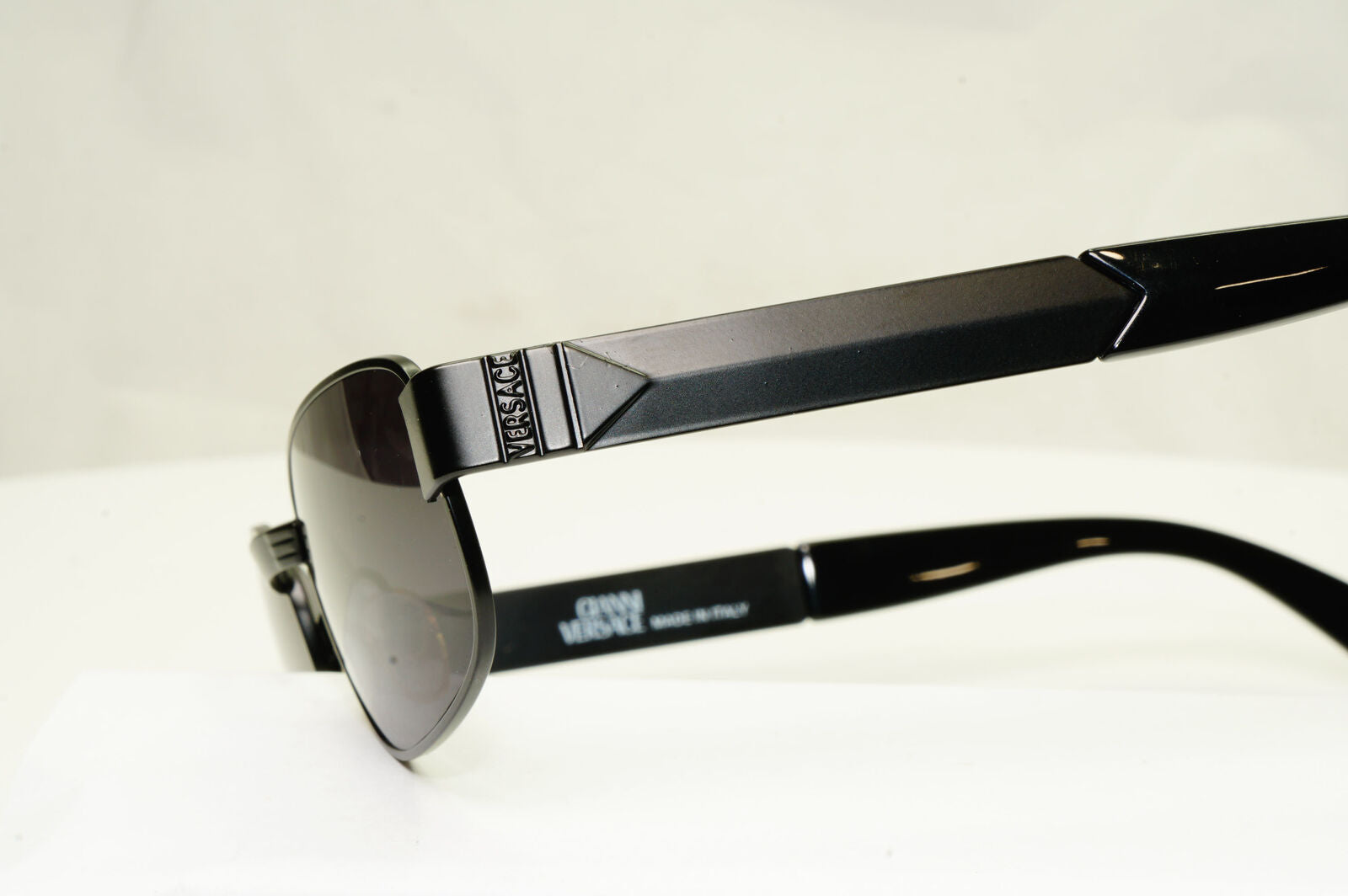 Gianni Versace 1996 Vintage Unisex Black Rectangle Sunglasses MOD S31 COL 028