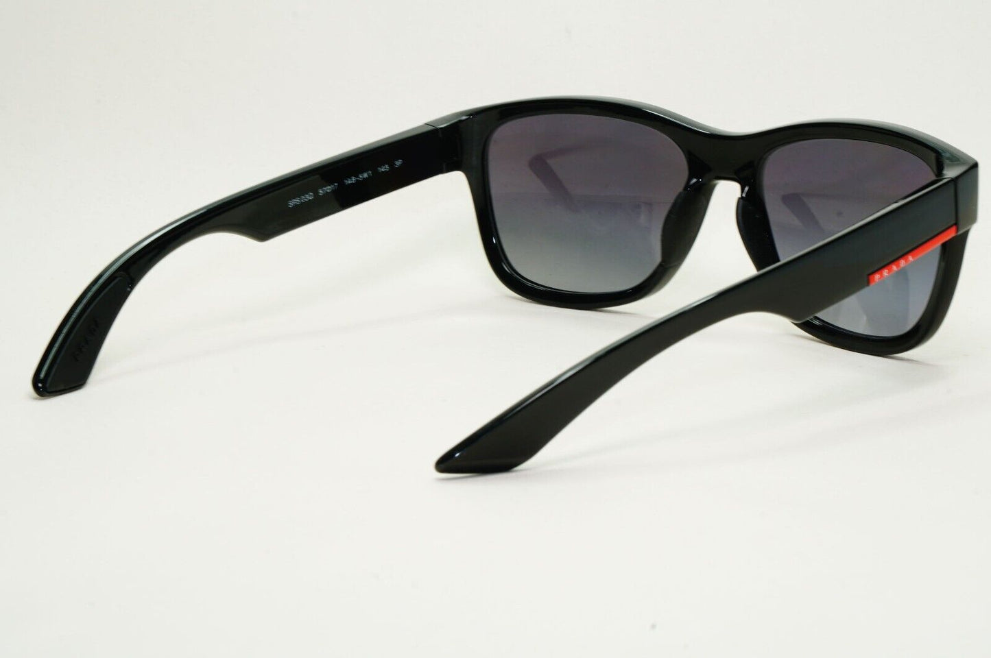 Prada Sunglasses Polarised Square Black Grey PS03QS SPS 03Q 1AB-5W1 120824