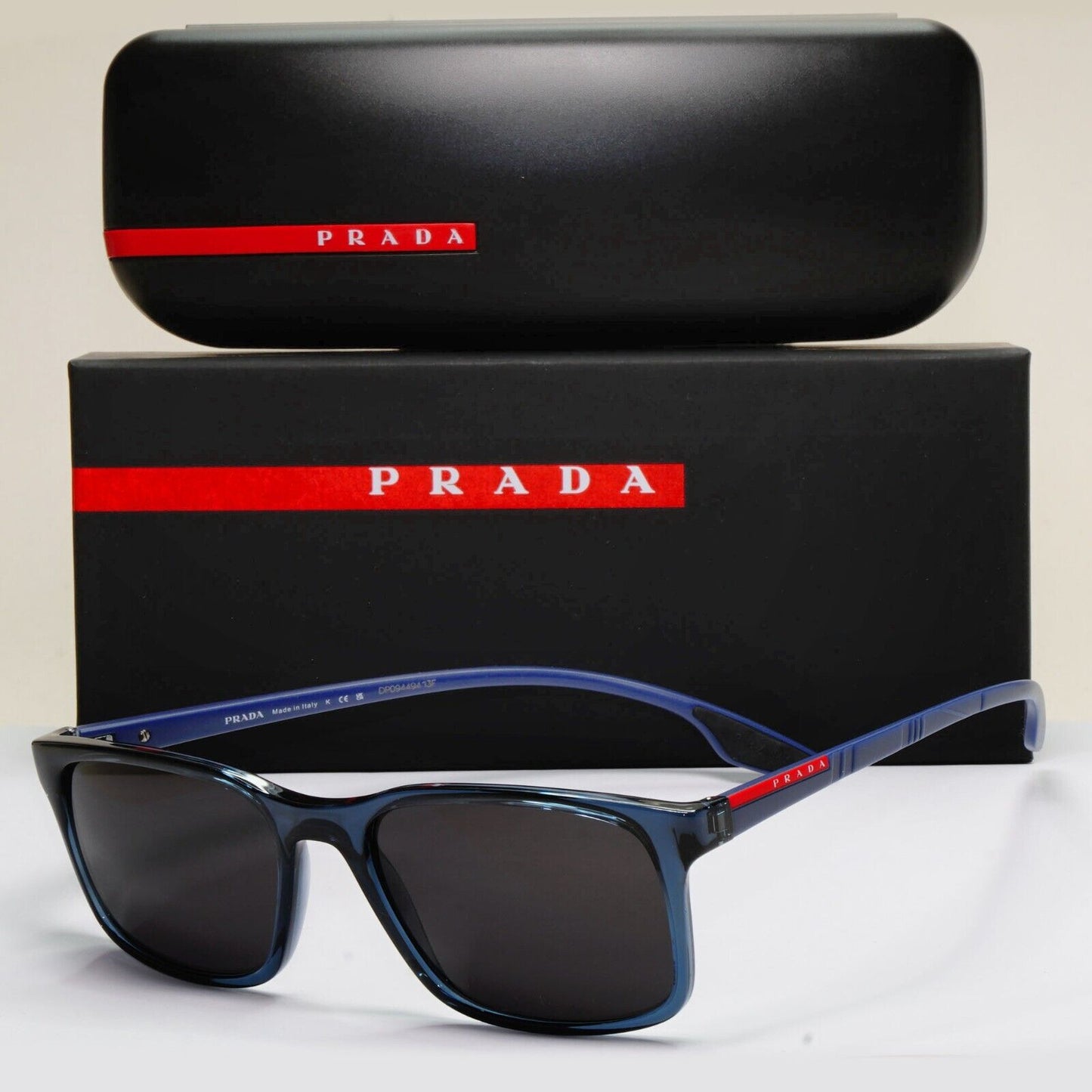 Prada Sunglasses Blue Black Square PS01LV VPS 01L CZH-1O1 54mm