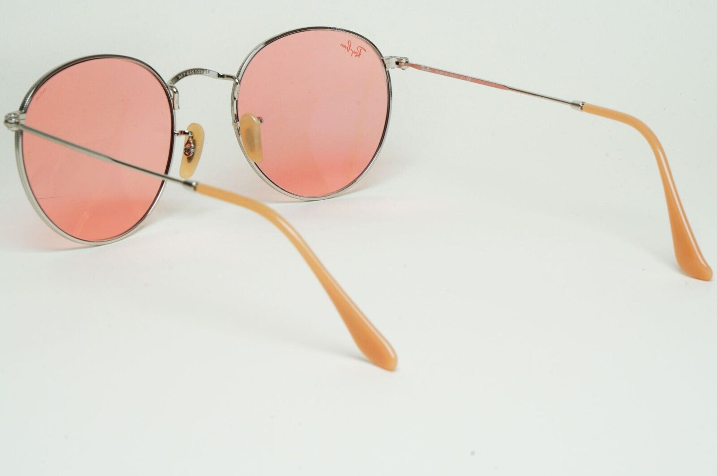 Ray-Ban Sunglasses Evolve Photochromic Silver Pink Round Metal RB 3447 9065/V7