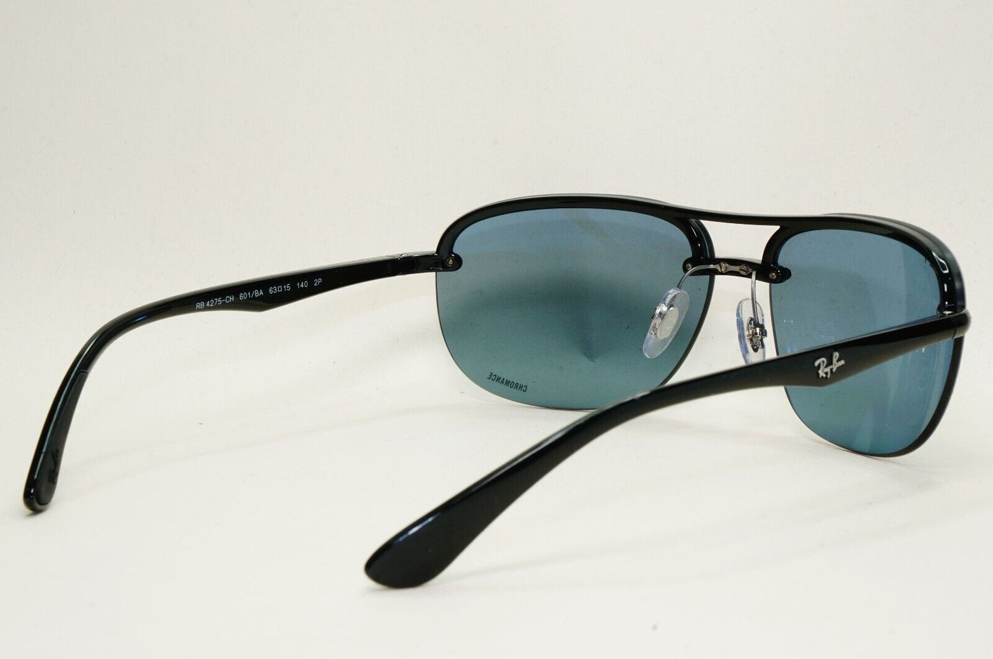 Ray-Ban Sunglasses Chromance Blue Polarised Black Pilot RB 4275-CH 601/BA 63mm