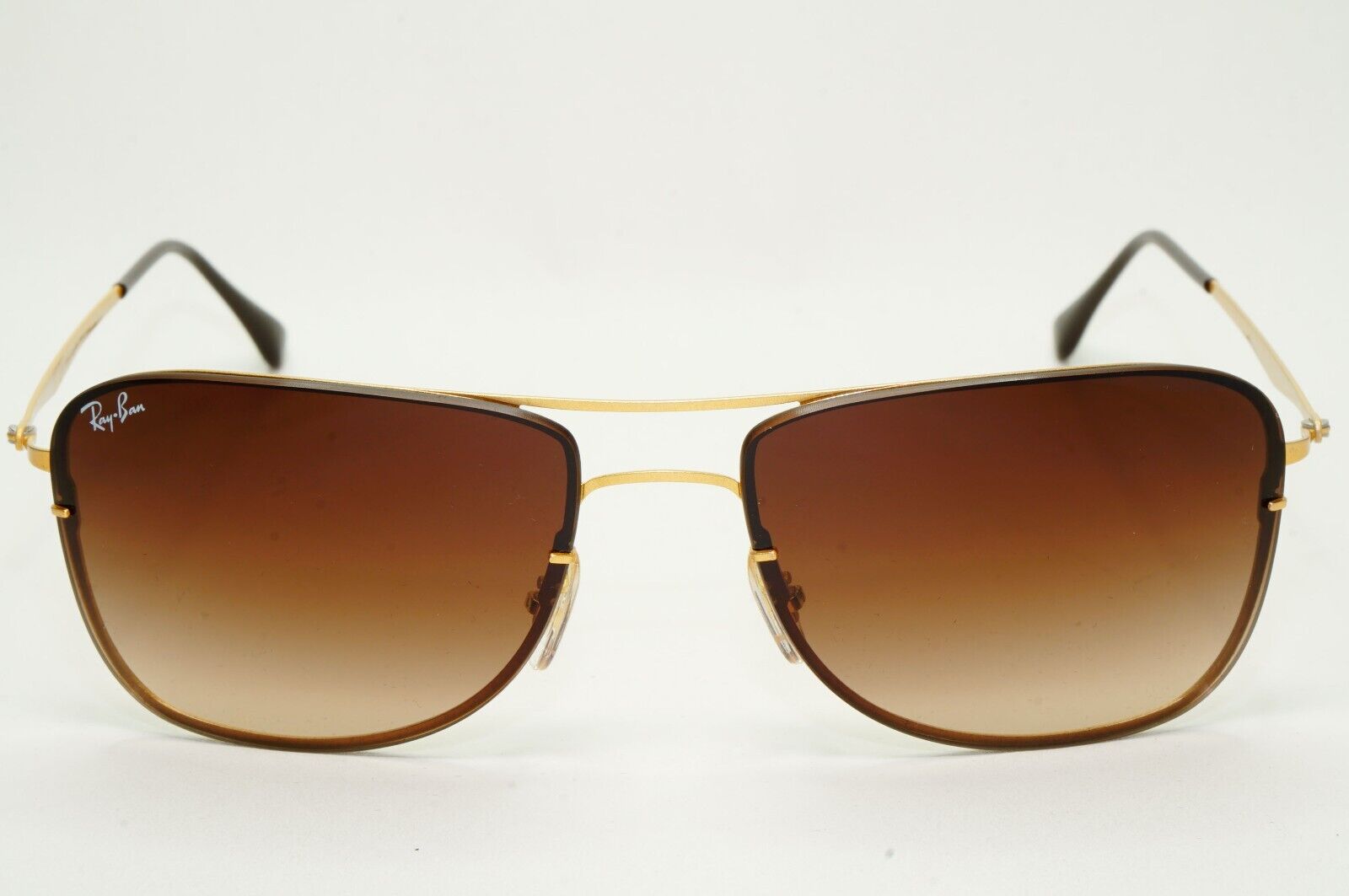 Ray-Ban Sunglasses Titanium Tech Lightray Gold Brown Rimless RB 8054 157/13