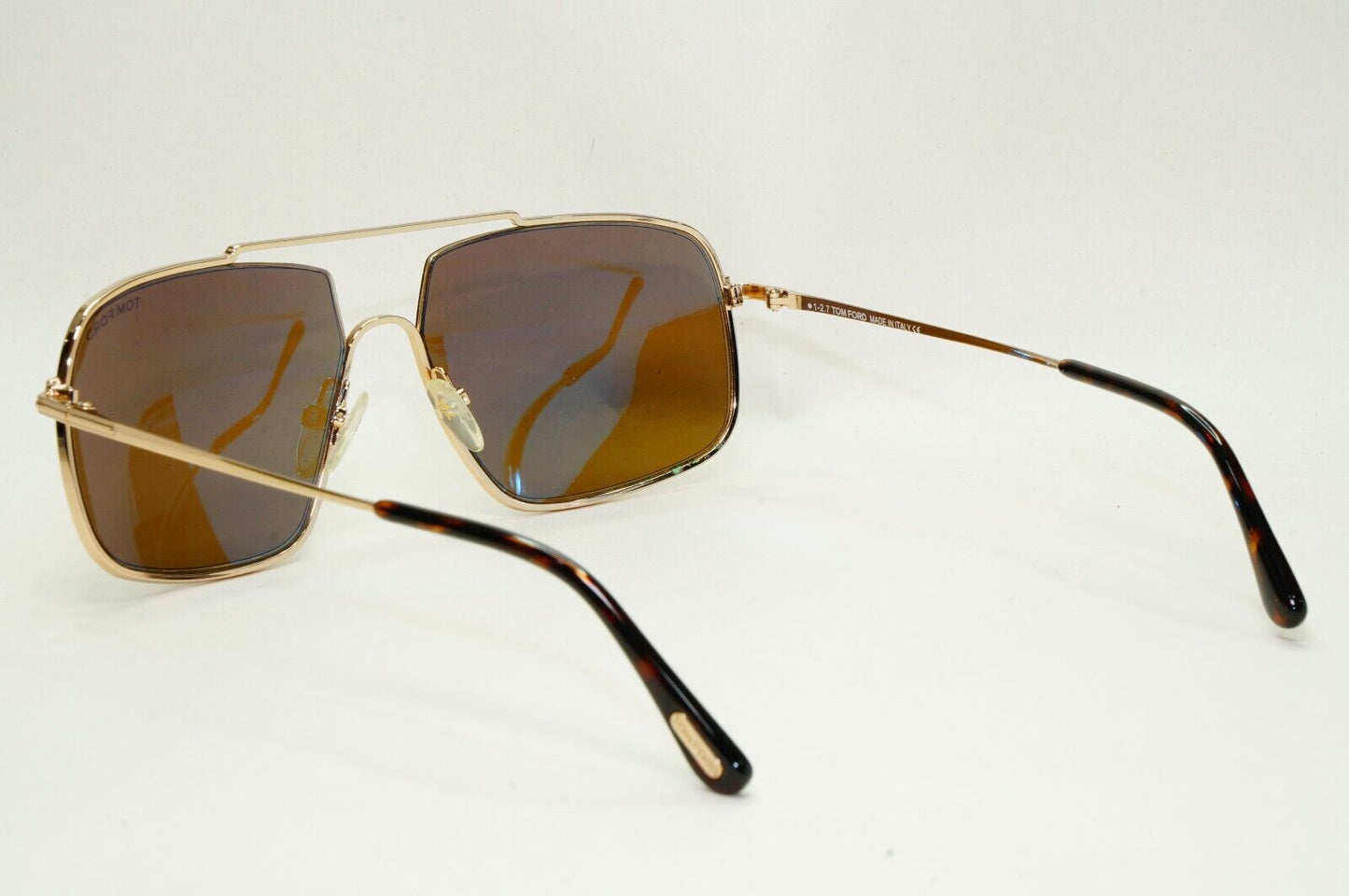 Tom Ford Sunglasses Aiden-02 Gold Brown Navigator Pilot Metal FT0585 TF 585 28E