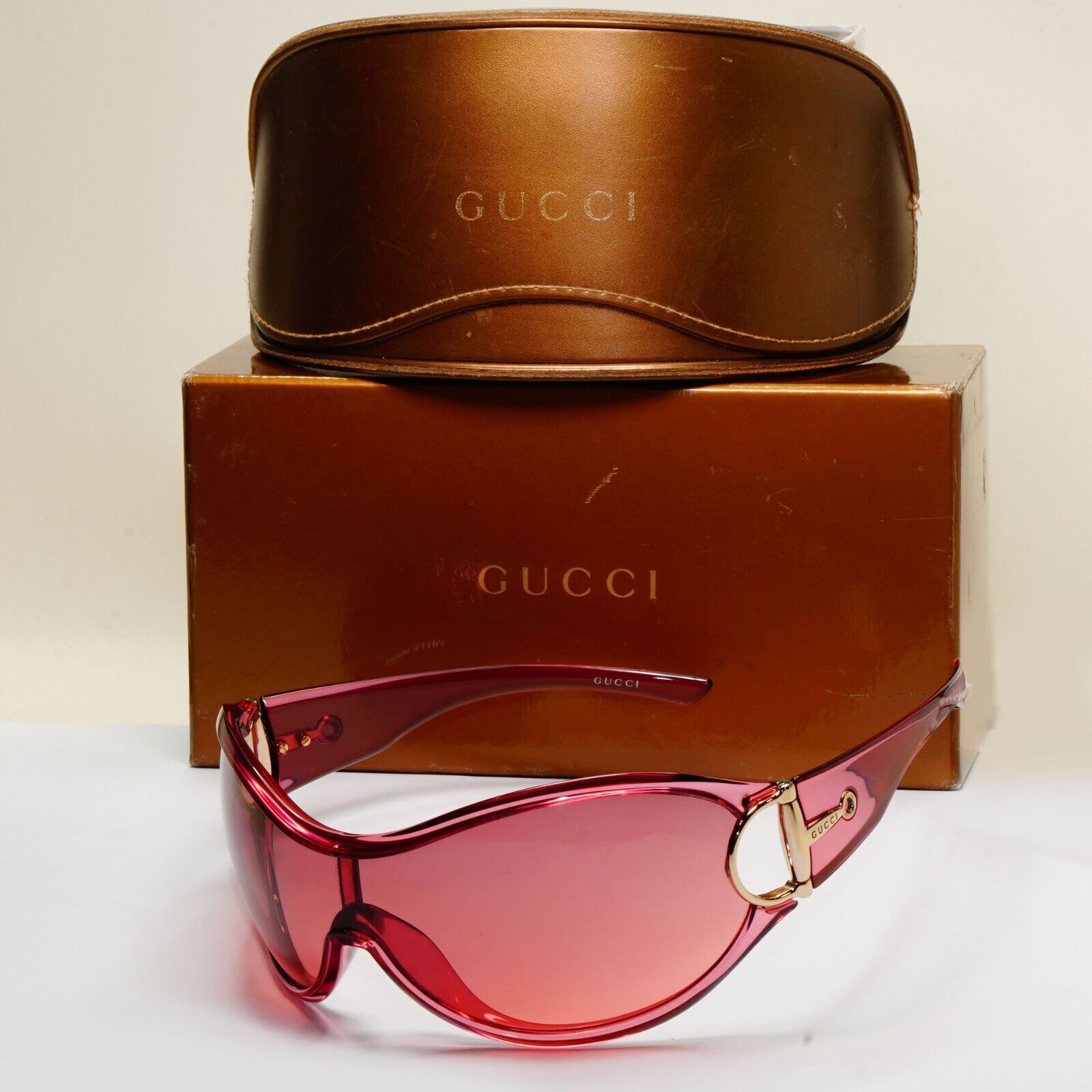 Gucci Sunglasses 2006 Vintage Pink Transparent Horsebit GG 2561/S PT5 291024