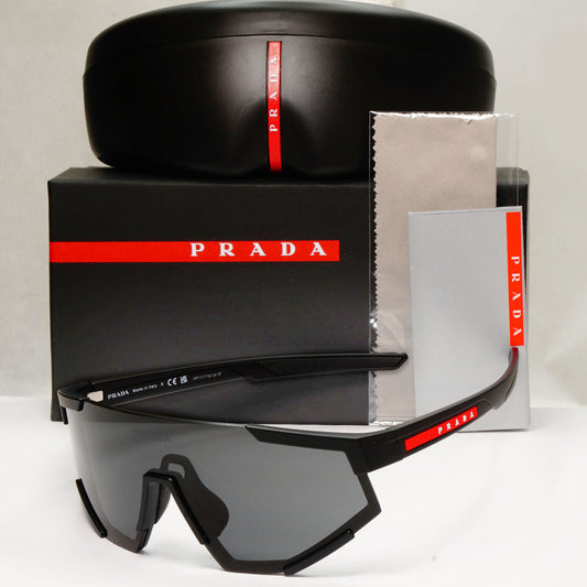 Prada Sunglasses Black Shield Visor Wrap Cycling Ski PS04WS SPS 04W DG0-06F