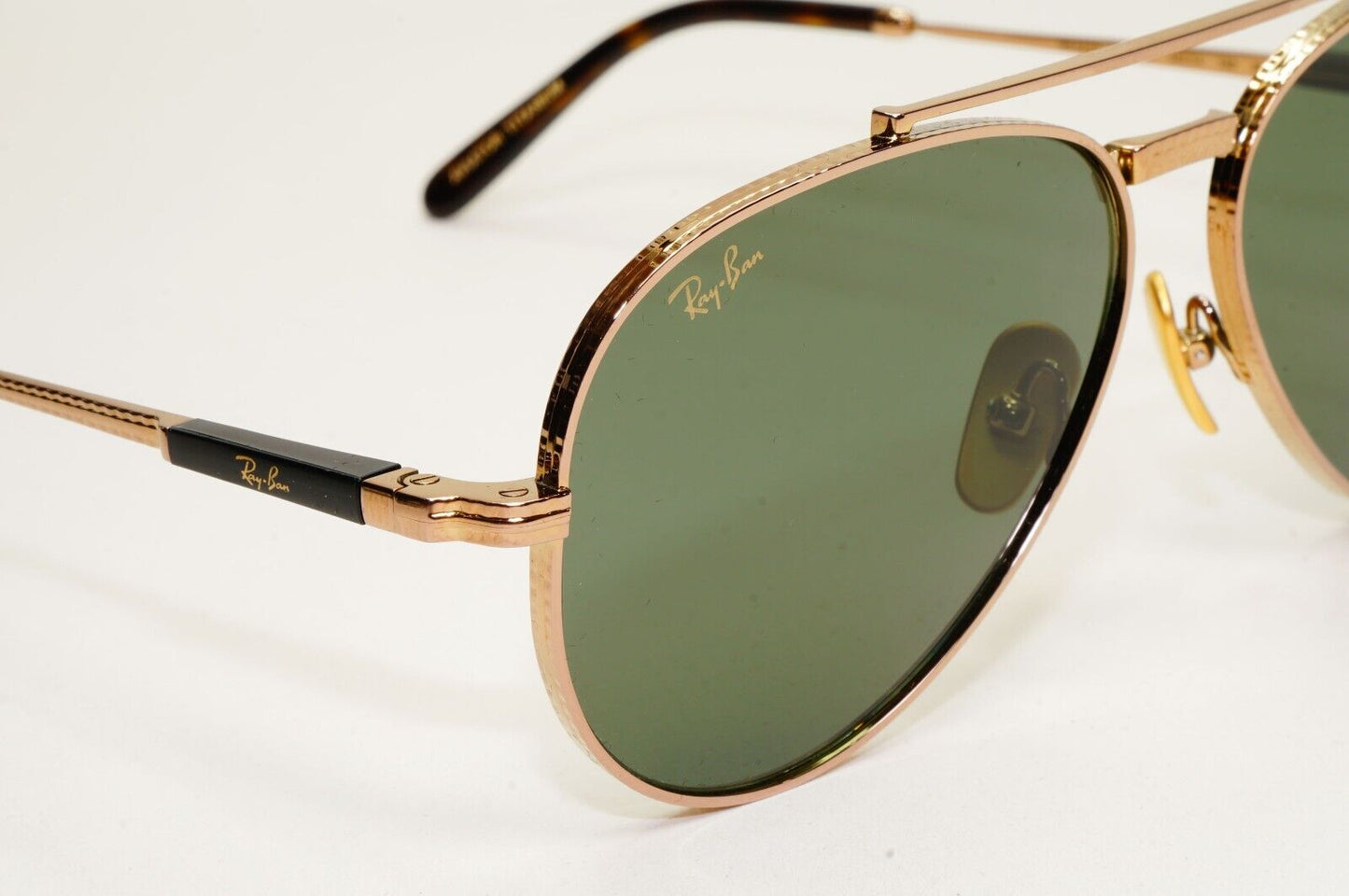 Ray-Ban Sunglasses Aviator II Titanium Metal Gold Green RB 8225 3138/52 58mm