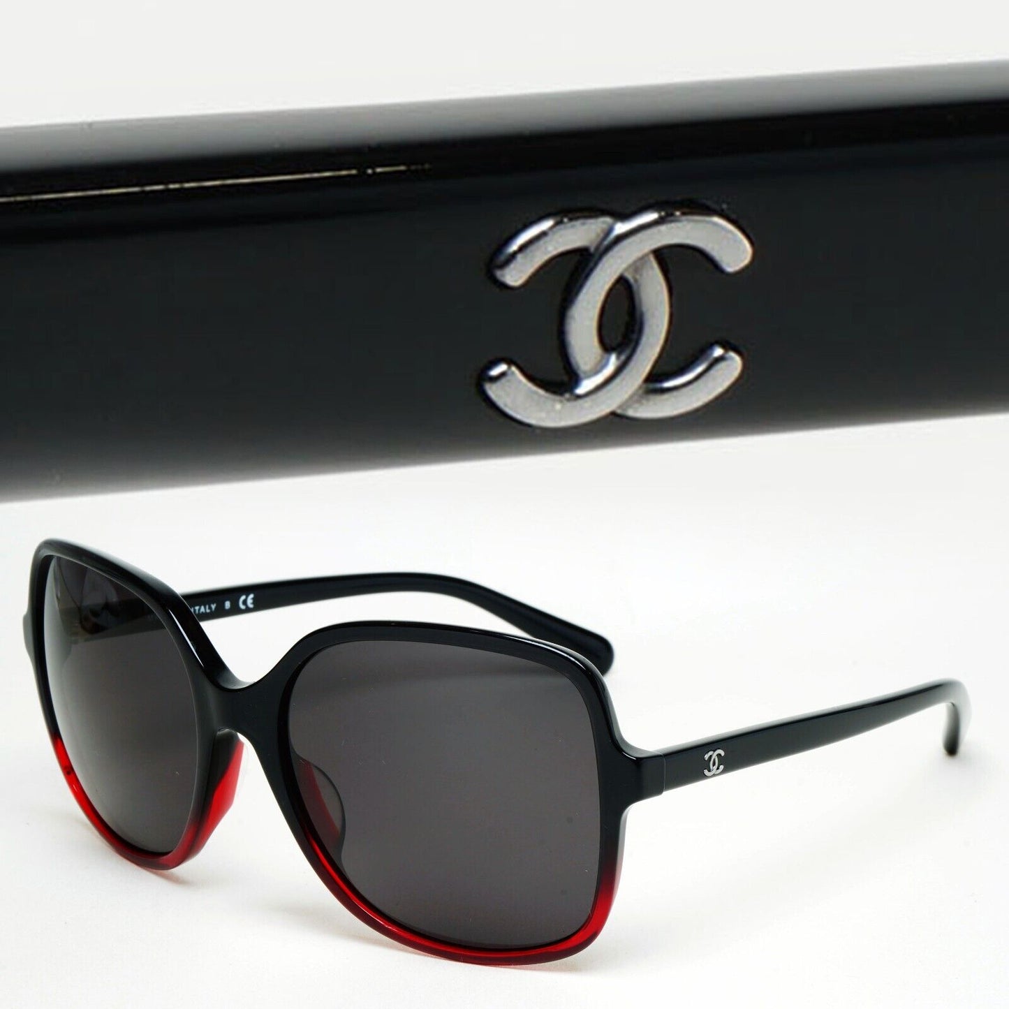 Chanel Sunglasses Square Black Glossy Bordo Red Large 5349-A c.1559/S1 261124