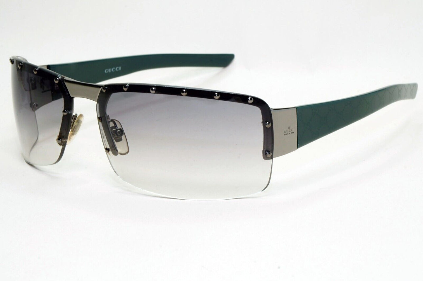 Gucci Sunglasses 2004 Vintage Monogram Green Grey Unisex GG 1823/S BLGZR 051124