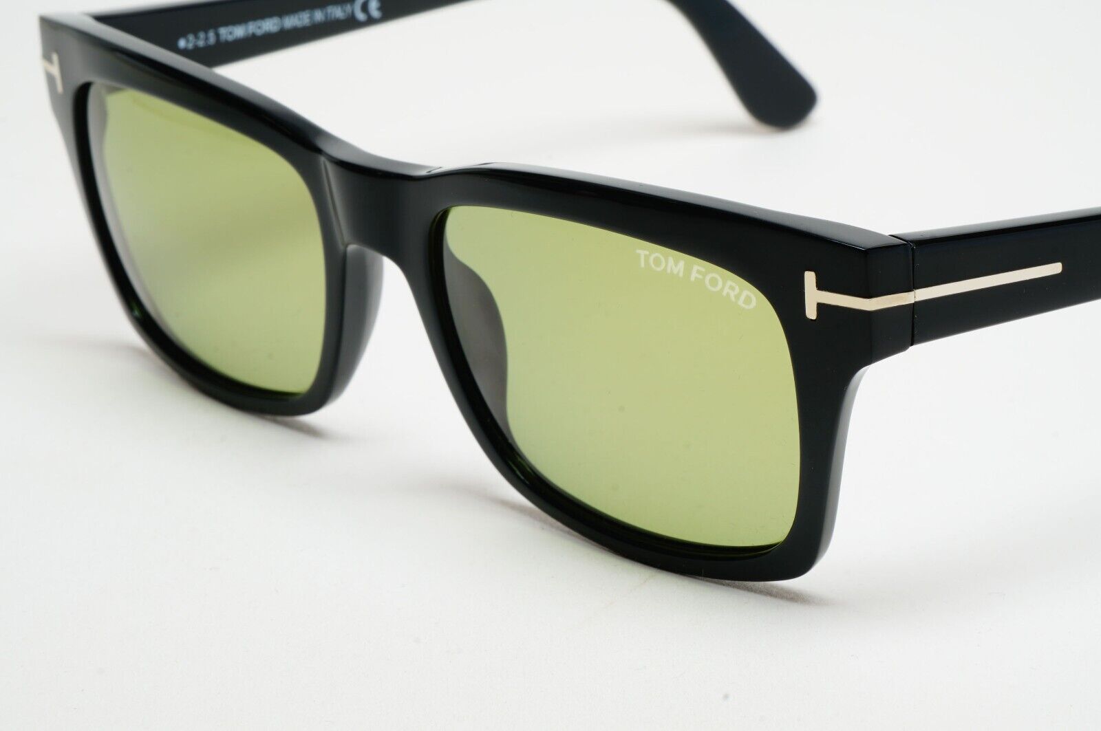 Tom Ford Sunglasses Frederik Black Glossy Green Square FT0494 TF 494 01N