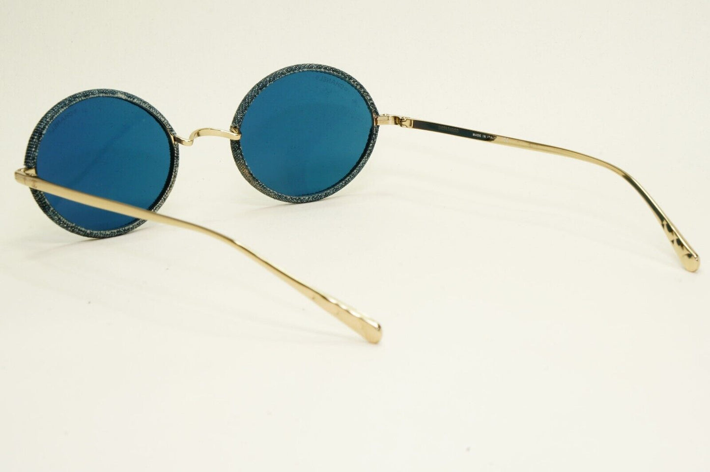 Chanel Sunglasses Denim Oval Dark Blue Gold Metal 4248-J c.395/80 50mm