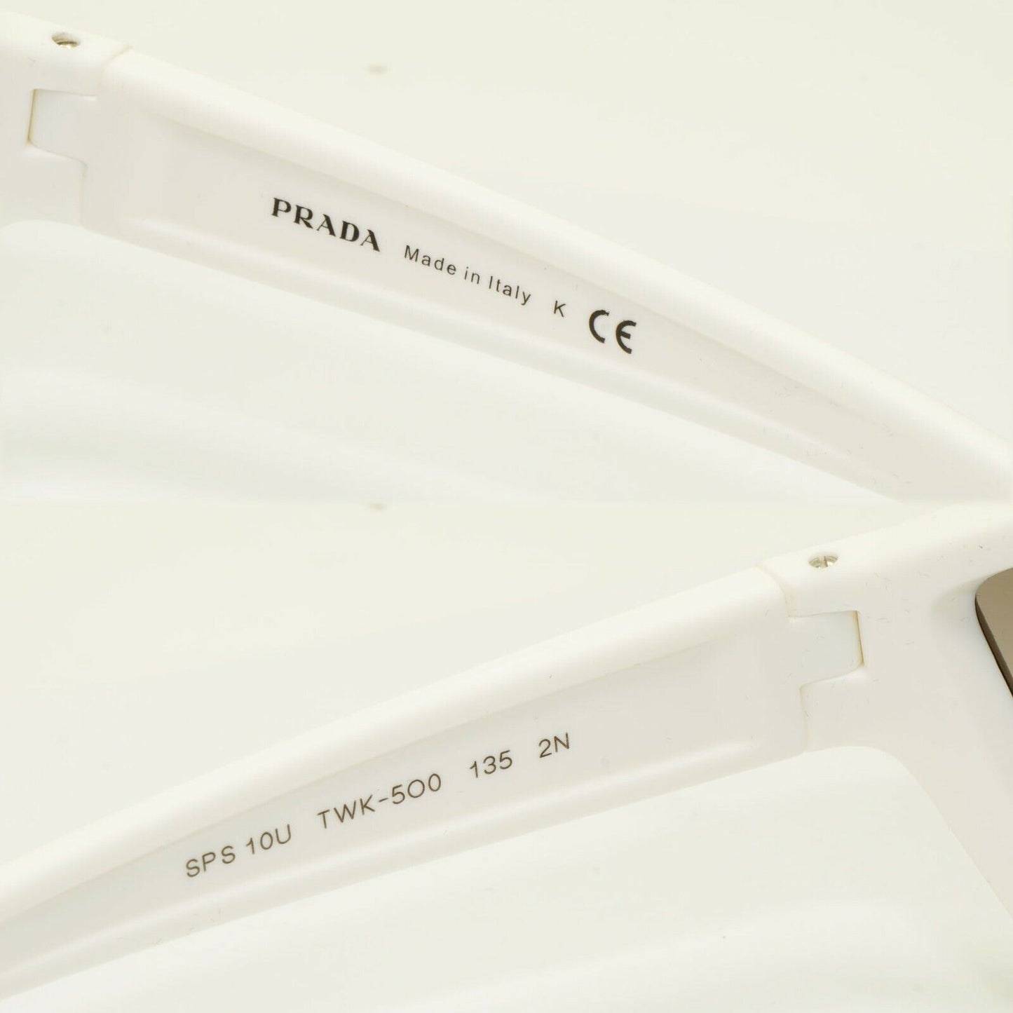 Prada Shield White Sunglasses White Brown Gradient Visor Cycling SPS 10U TWK-5O0