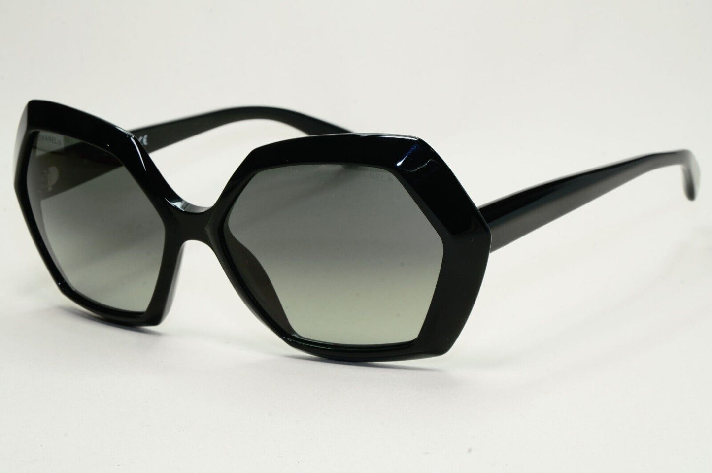 Chanel Sunglasses Black Hexagon Angular Grey Gradient 5367 c.501/71 57mm